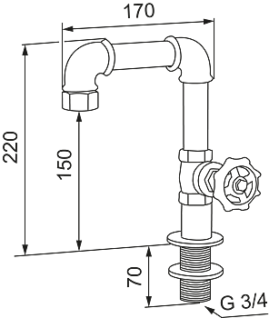 Garden wash faucet - Grey