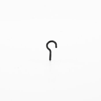 Screw hook in the color matt black