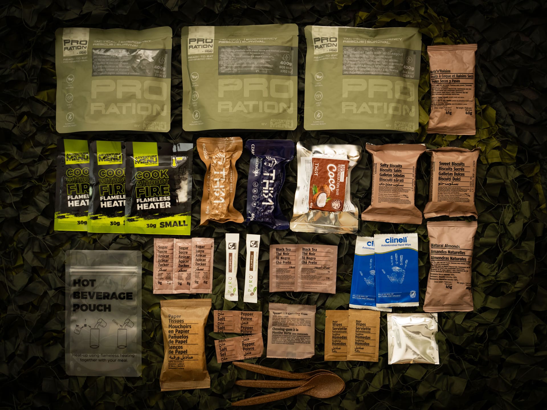 Pro Ration | Ultimate tactical ration Full-Day Menu III | MRE | 1800g - 2