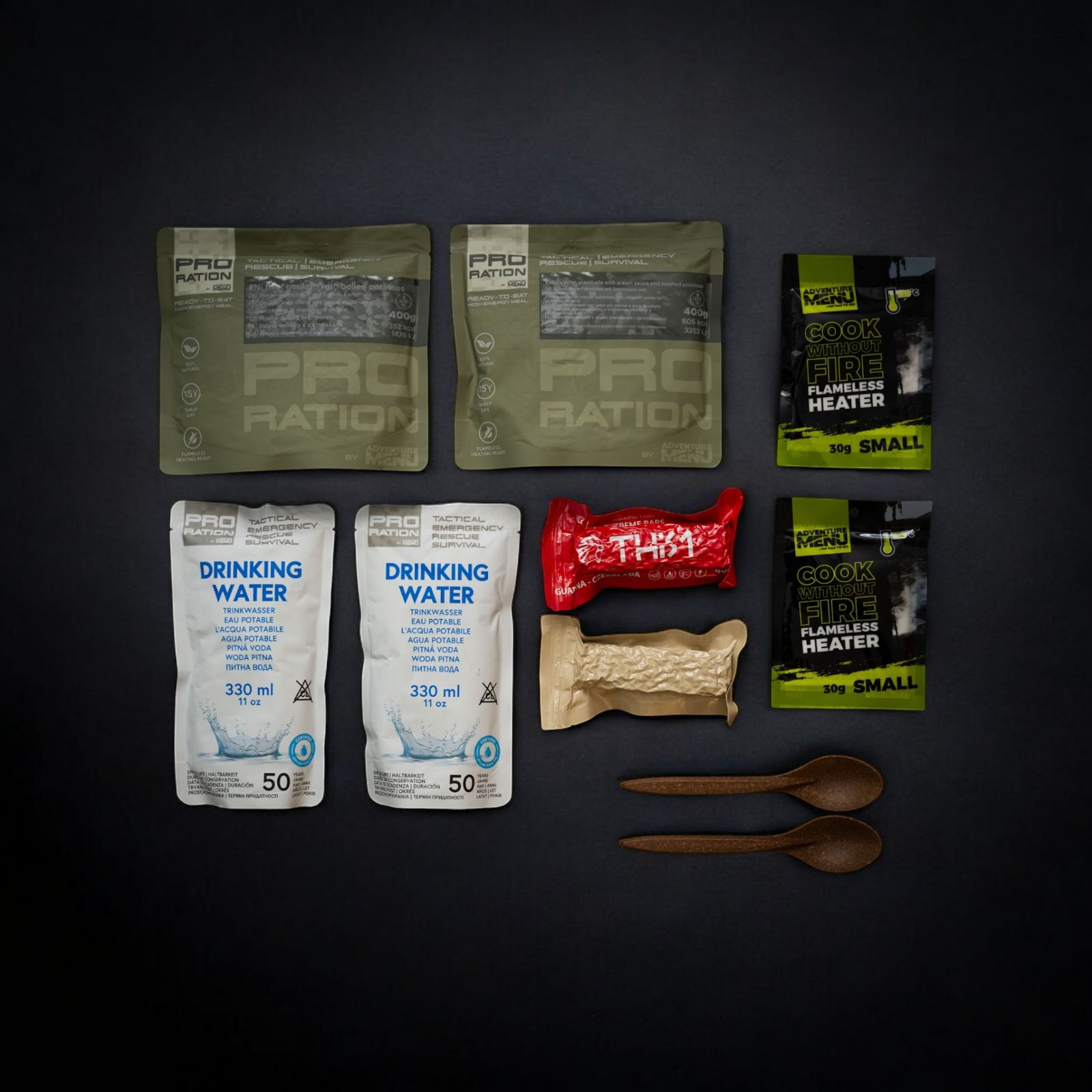 Pro Ration | Emergency Food/Water Pack Menu III | MRE | 2200g - 2