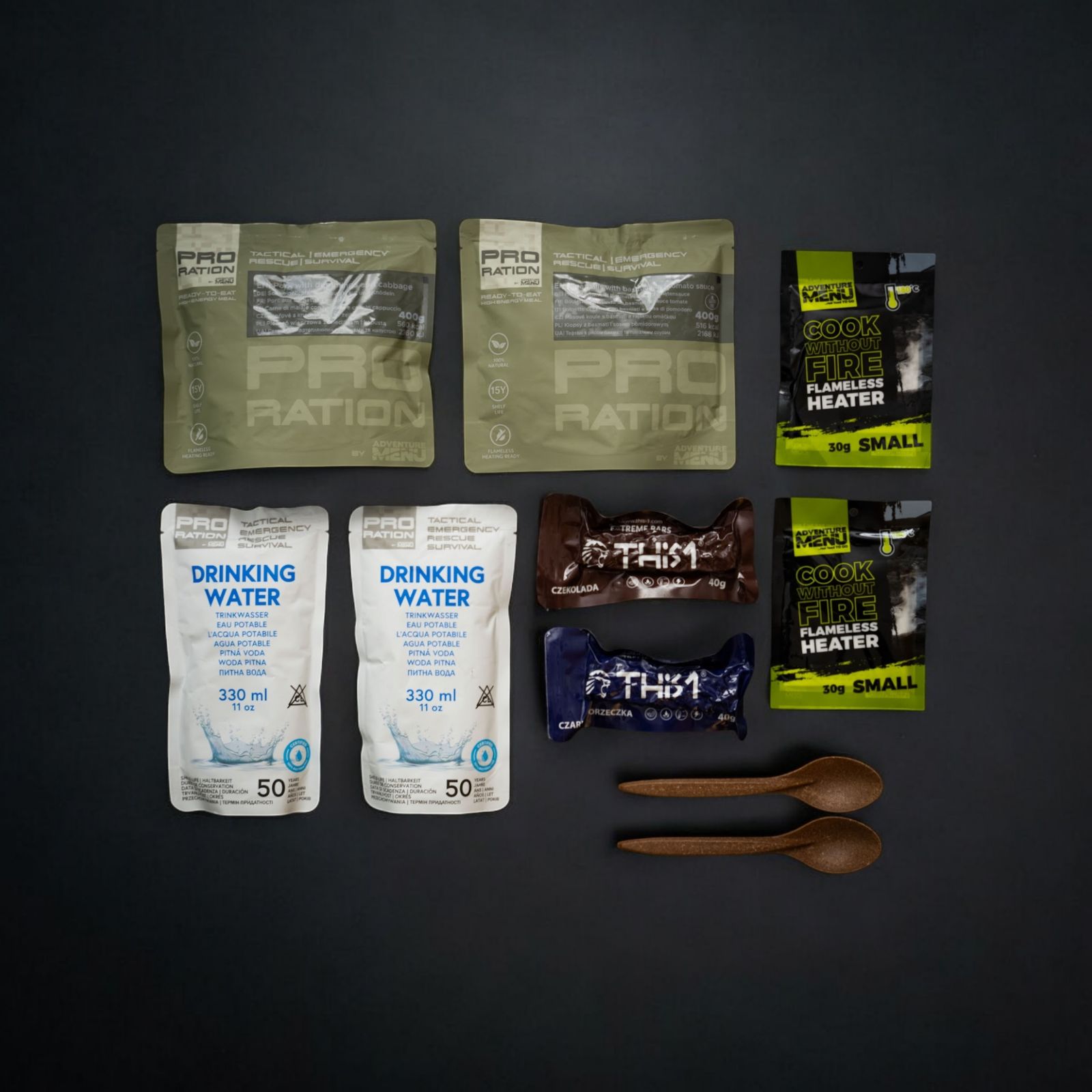 Pro Ration | Emergency Food/Water Pack Menu IV | MRE | 2200g - 2