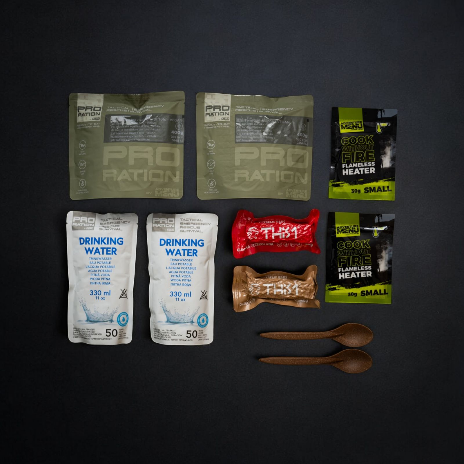 Pro Ration | Emergency Food/Water Pack Menu Vege | MRE | 2200g - 2