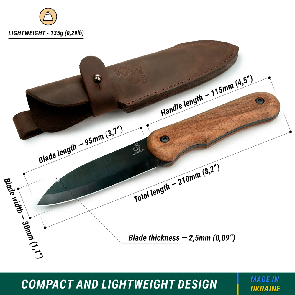 BeaverCraft Bushcraft-kniv BSH5 - 3