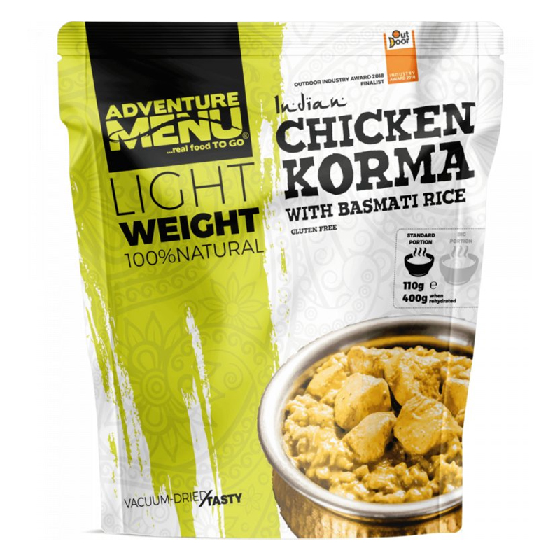 Adventure Menu | Chicken korma with basmati rice | Frystorkad mat | 110g