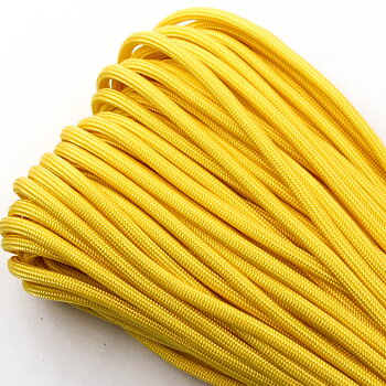 Paracord 550 Nylon Yellow - 100 Feet