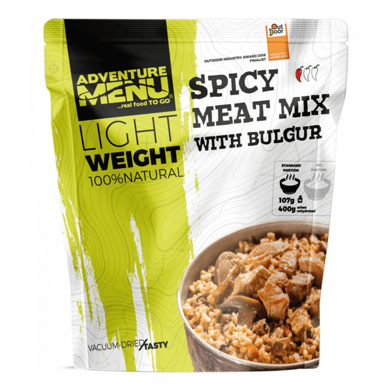 Adventure Menu | Spicy meat mix with bulgur | Frystorkad mat | 107g
