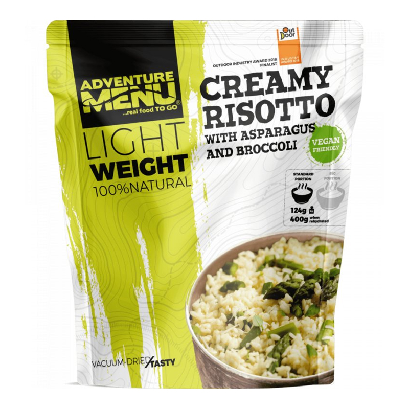 Adventure Menu | Creamy risotto with asparagus and broccoli | Frystorkad mat | 124g