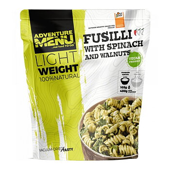 Adventure Menu | Fusilli with spinach and walnuts Big Portion | Frystorkad mat | 158g
