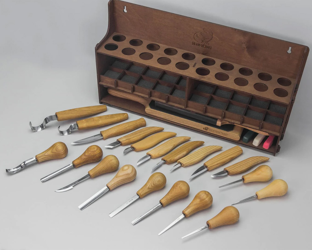 Tebru Woodcarving Tools Set Sculpture Carving, Basic Woodcarvers  Instruments Set 