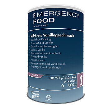 Emergency Food | Vanilla Rice Pudding | Frystorkad mat | 800g