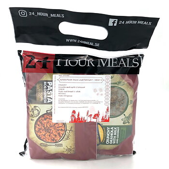 24 Hour Meals | Adventure pack Letvægtsmenu 4  | Frysetørret mad | 900g