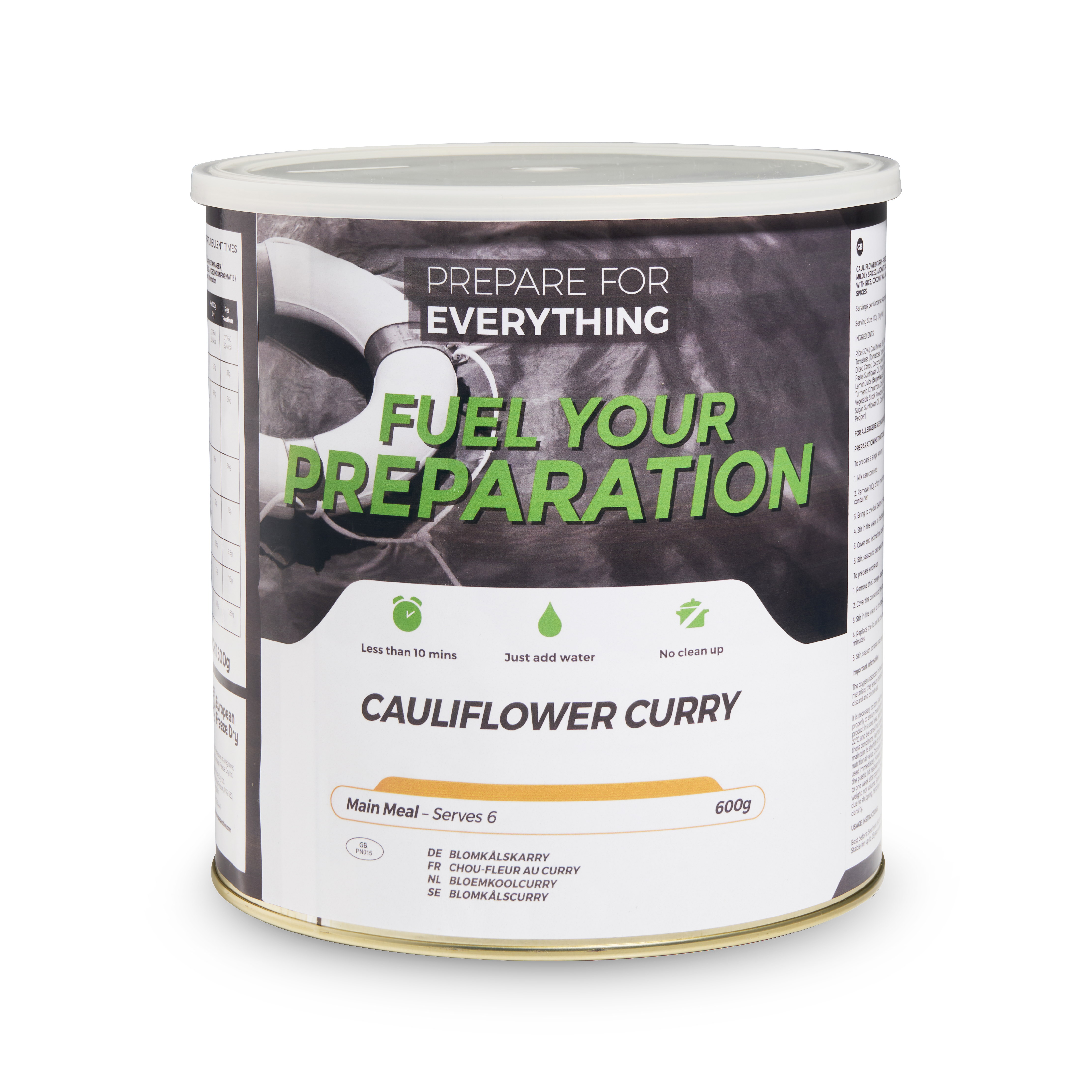 Fuel Your Preparation | Cauliflower Curry | Frystorkad mat | 600g