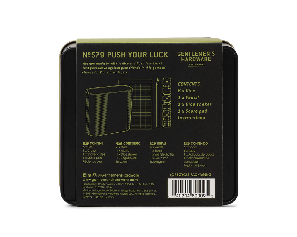 Gentlemens Hardware Tärningsspel The General Prepper