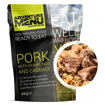 Adventure Menu |  Schweinefleisch mit Knödeln und Kohl  | MRE | 400g