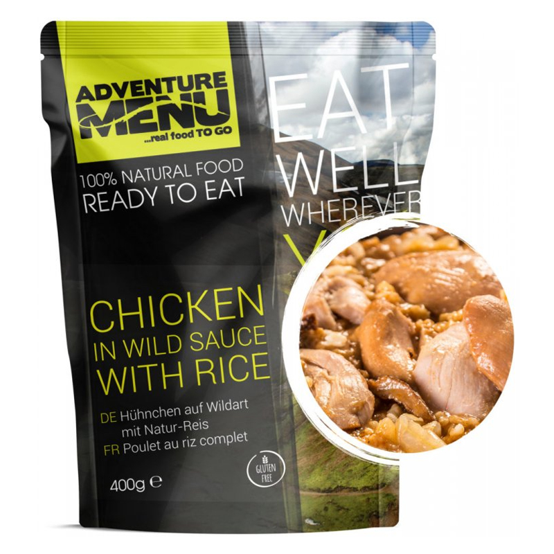 Adventure Menu | Chicken in wild sauce and rice | MRE | 400g