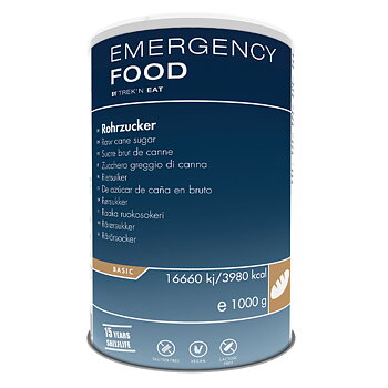 Emergency Food | Raw cane sugar | Frystorkad mat | 1000g