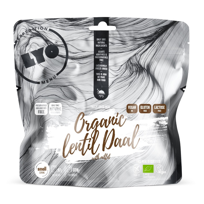 LyoFood | Organic lentil Dal with millet | Frystorkad mat | 97g