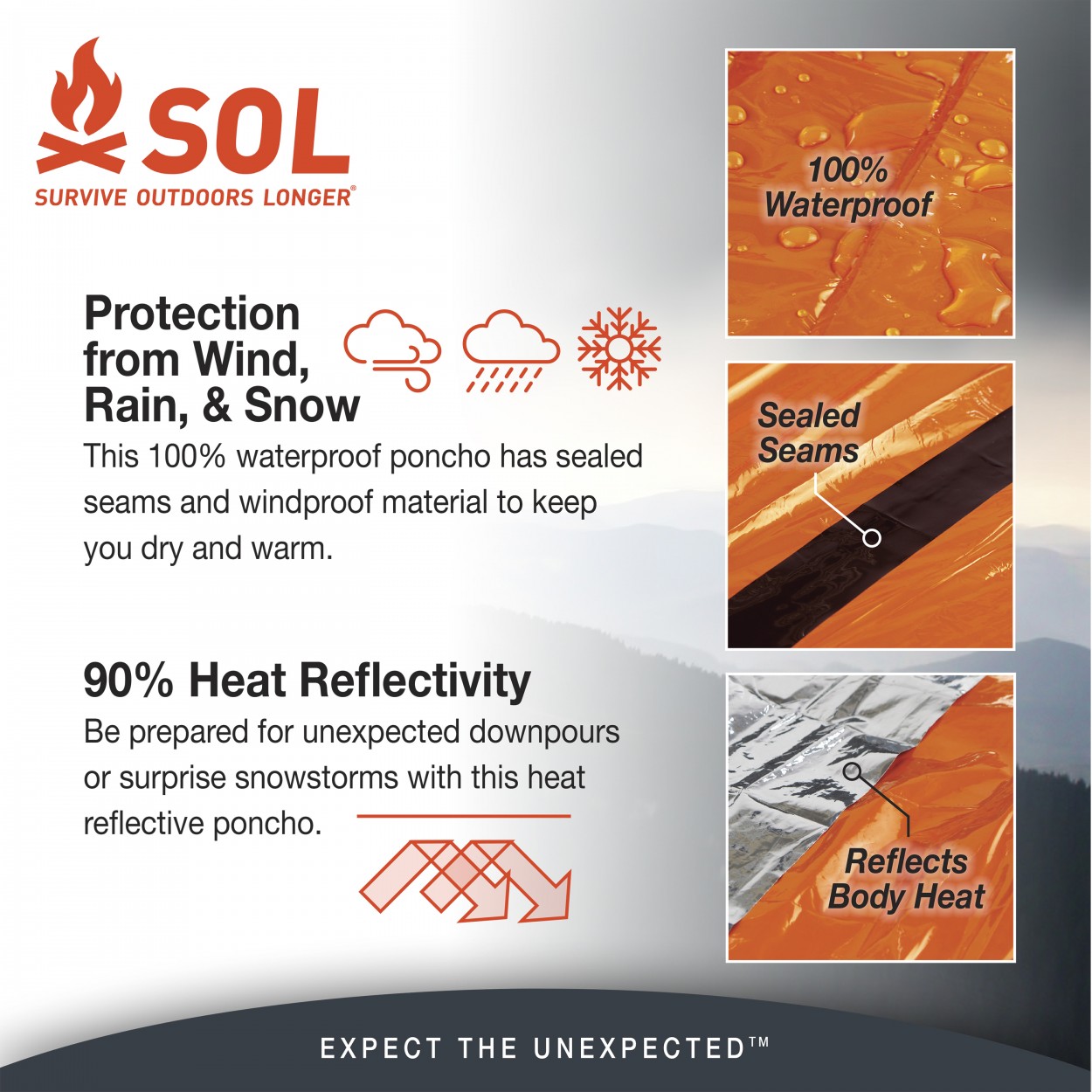 SOL Heat Reflective Poncho - 2