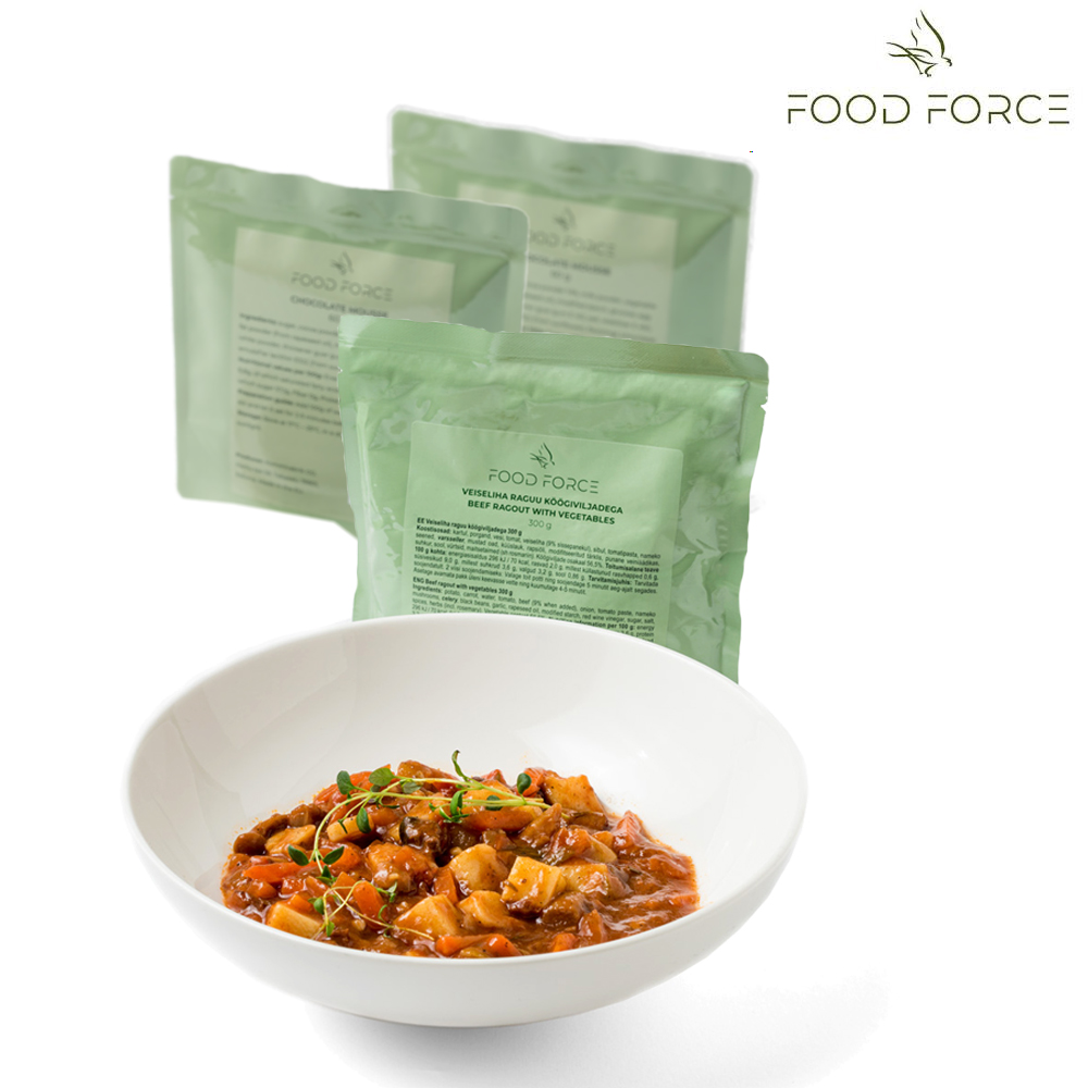 Food Force Freeze-dried food rations for 6 days with Energy Bars and Desserts