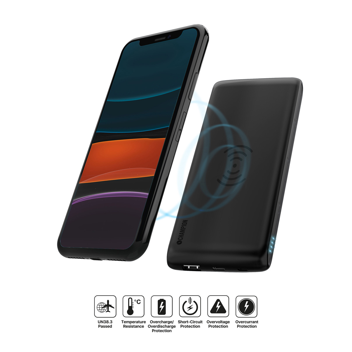 Champion PowerBank 10000 mAh 12W + Wireless Charging - 2