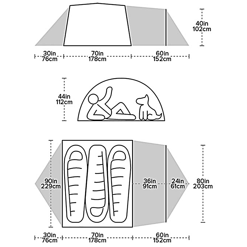 Big Agnes Blacktail Hotel 3 | Tent | 3 persons - 4