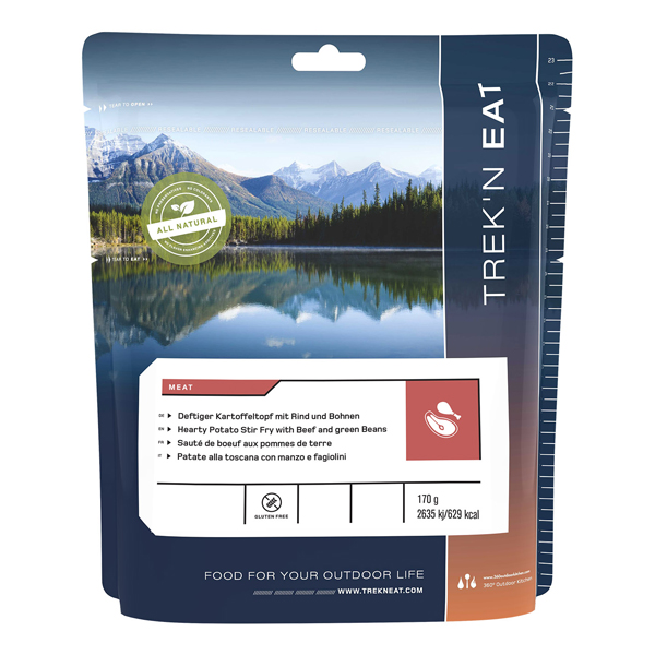 Trek'n Eat | Hearty Potato Stir Fry with Beef and green Beans | Frystorkad mat | 170g