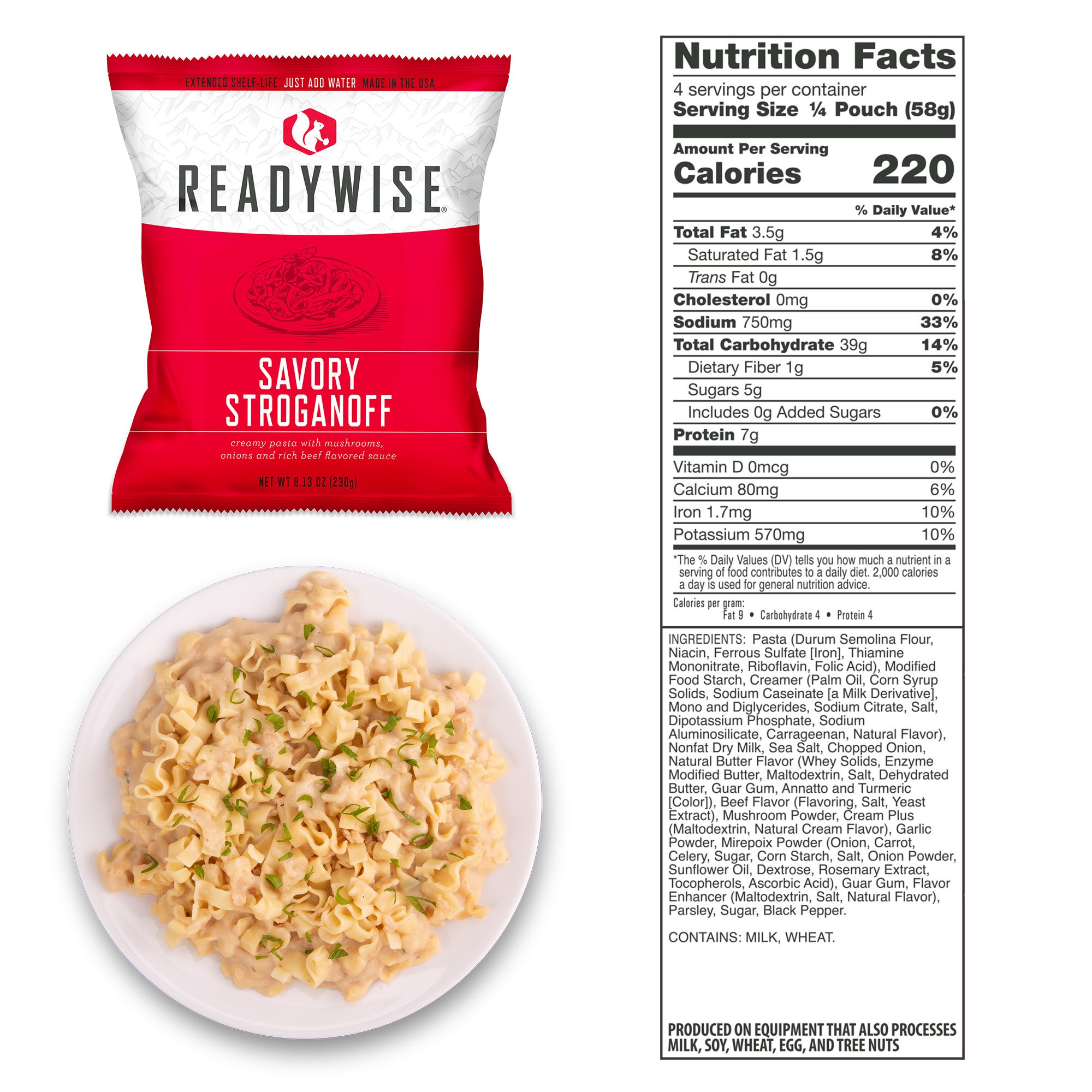 ReadyWise Food Supply | Gefriergetrocknete Lebensmittel | Mahlzeitenpaket | 6580g - 7