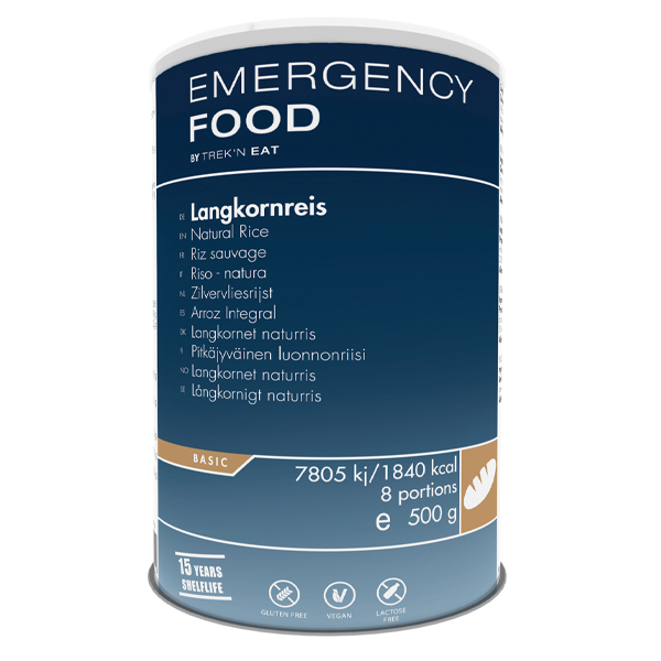 Emergency Food | Natural Rice | Frystorkad mat | 500g
