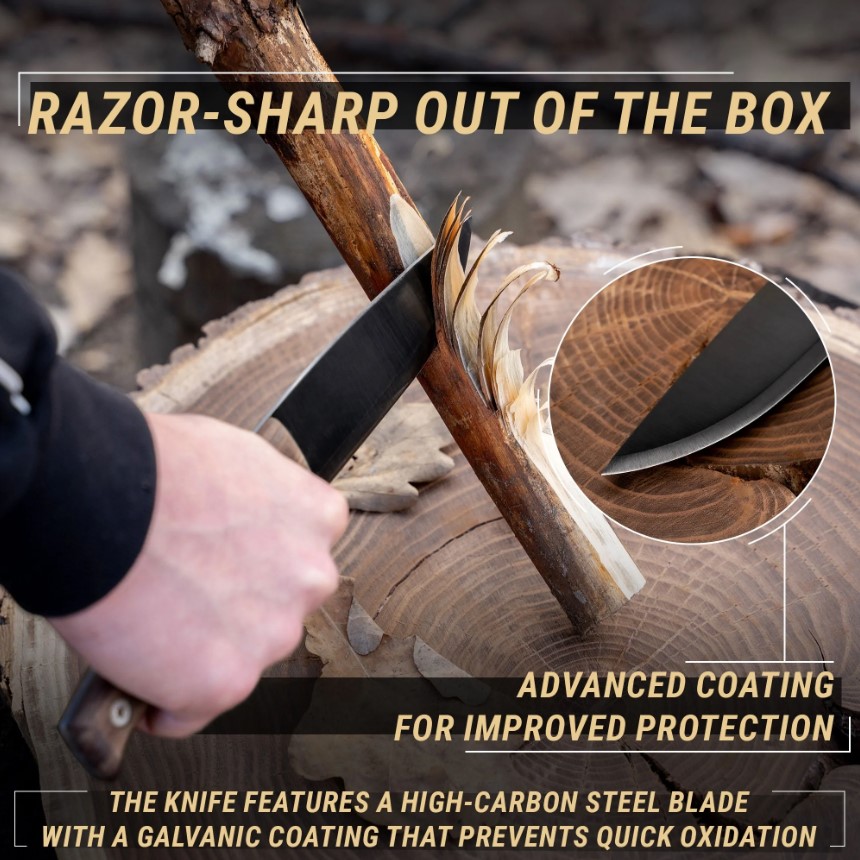 BeaverCraft Bushcraft-kniv BSH3 - 4
