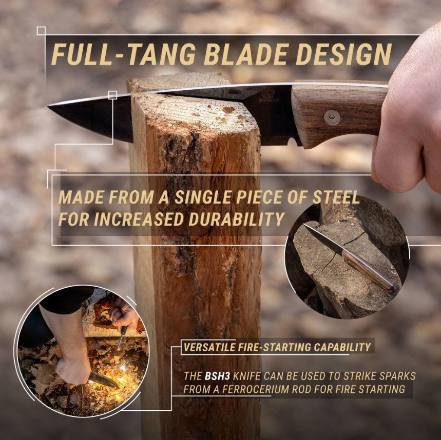 BeaverCraft Bushcraft-kniv BSH3 - 3