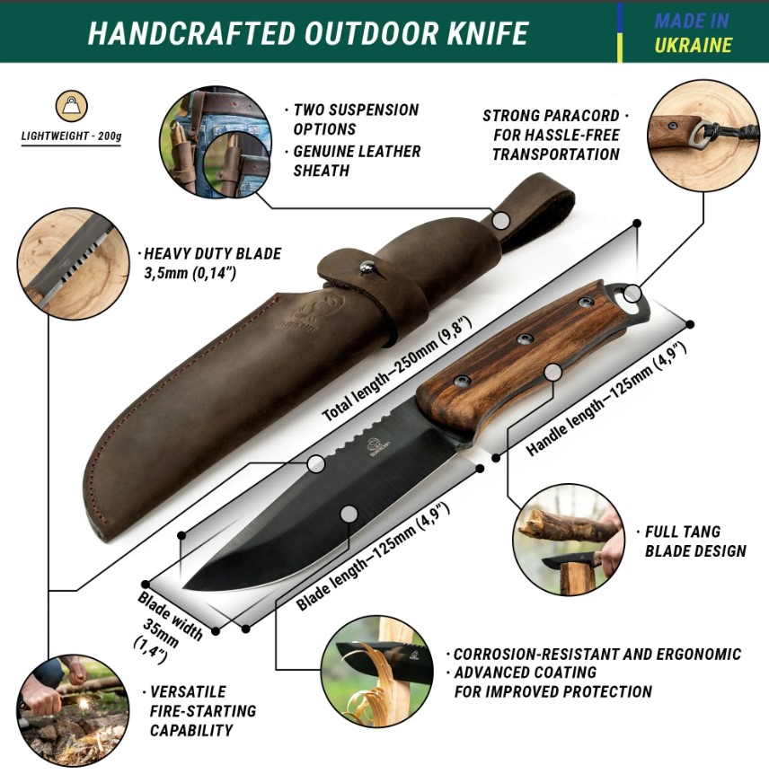 BeaverCraft Bushcraft Knife BSH4 - 2