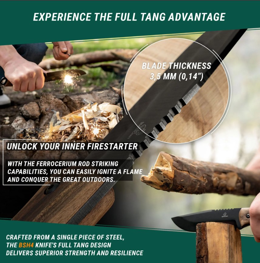 BeaverCraft Bushcraft Knife BSH4 - 5