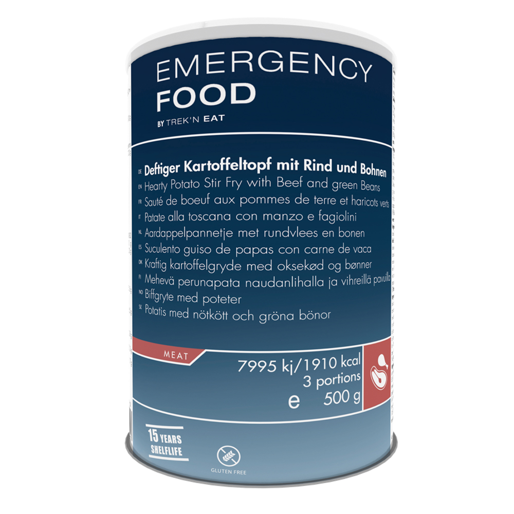 Emergency Food | Hearty Potato Stir Fry with Beef and green Beans | Frystorkad mat | 500g