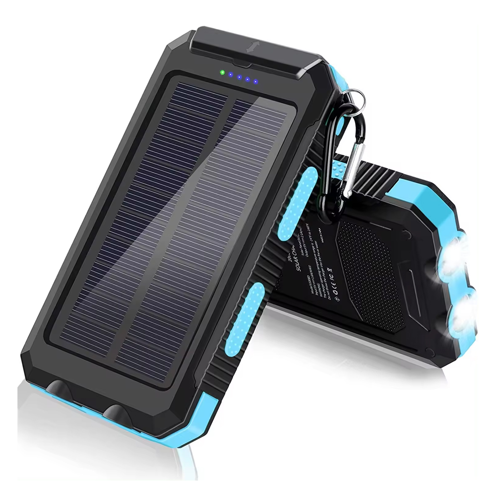 Powerbank 20 000mAh med sol-cell 2 x USB