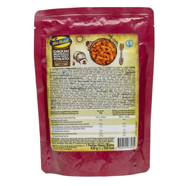 Blå Band | Chicken meatballs with spicy tomato sauce | MRE | 430g