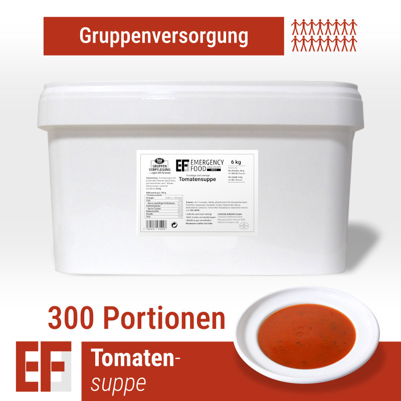 Convar Emergency Food | Tomatsoppa | Frystorkad mat | Matranson | 6000g