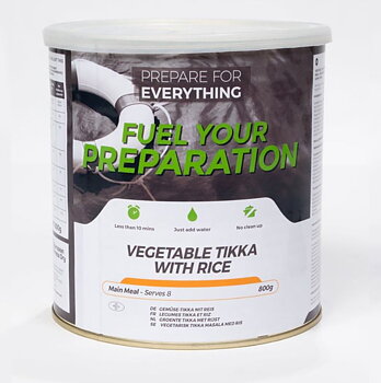 Fuel Your Preparation | Gemüse Tikka mit Reis | Gefriergetrocknete Lebensmittel | 800g
