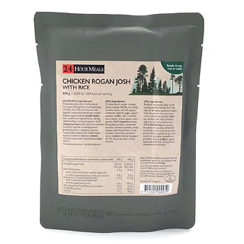 24 Hour Meals | Chicken Rogan josh with rice  | MRE | 400g