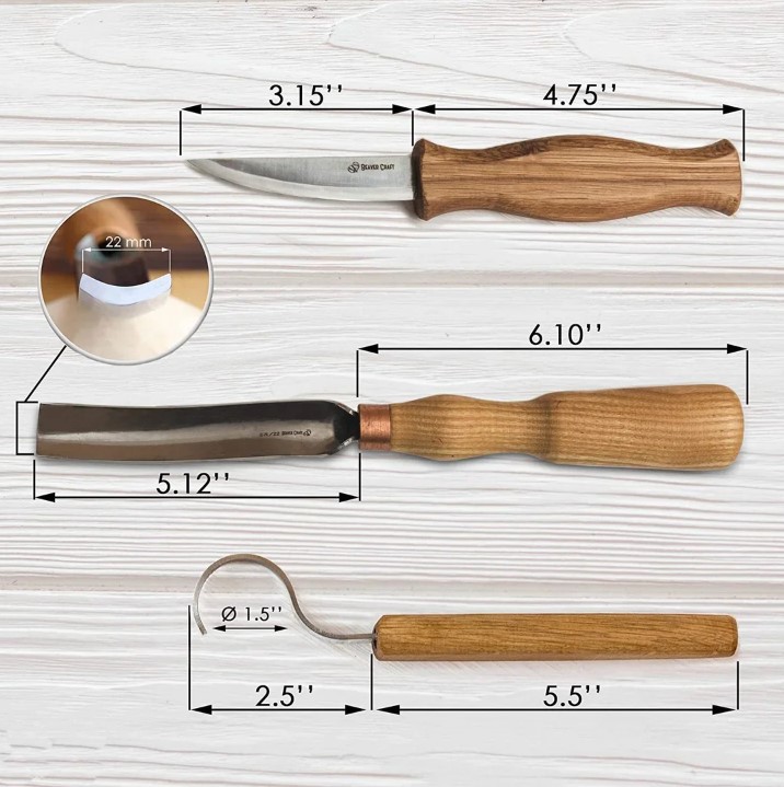 BeaverCraft Skjeutskjæringssett S14 - 5