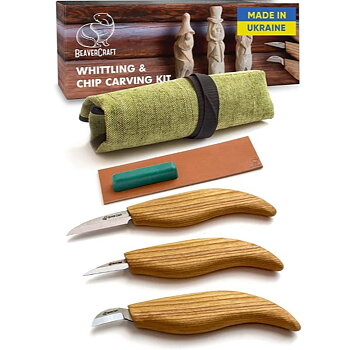 BeaverCraft Treskjærerknivsett S15