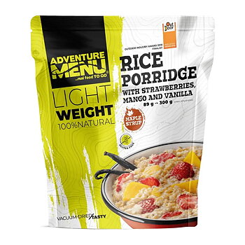 Adventure Menu | Leichter Reisbrei mit Erdbeer-Mango  | Gefriergetrocknete Lebensmittel | 89g