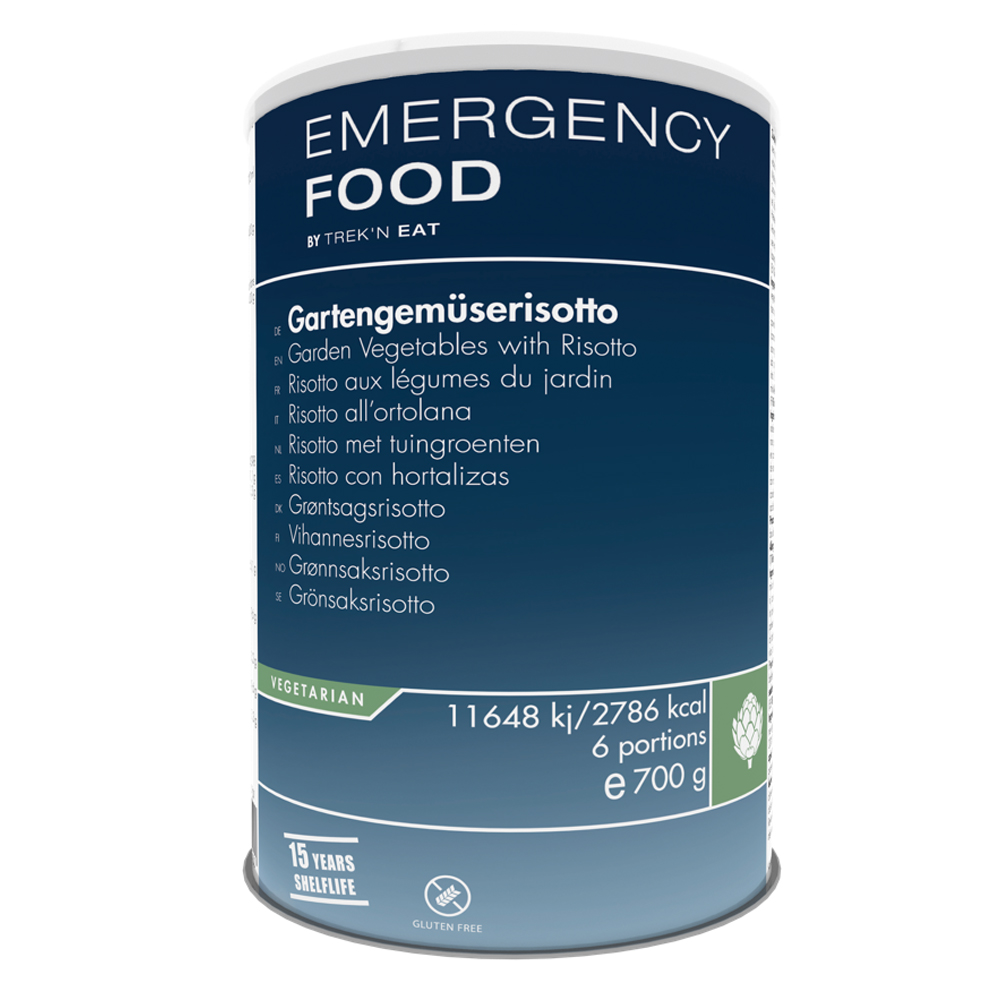 Emergency Food | Garden Vegetables with Risotto | Frystorkad mat | 700g