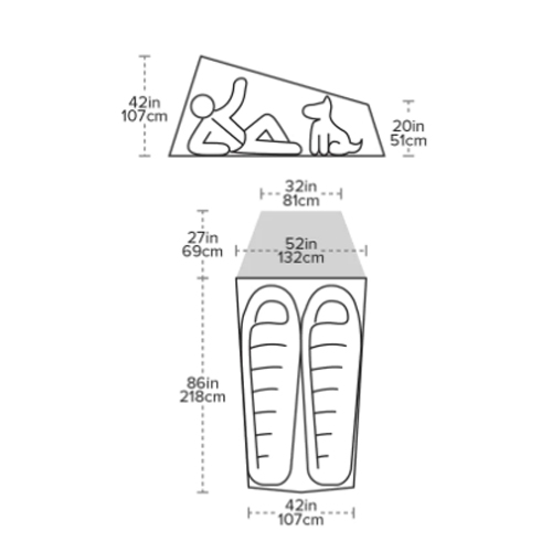 Big Agnes Fly Creek HV UL2 Bikepack Solution Dye | Telt | 2 personer - 6
