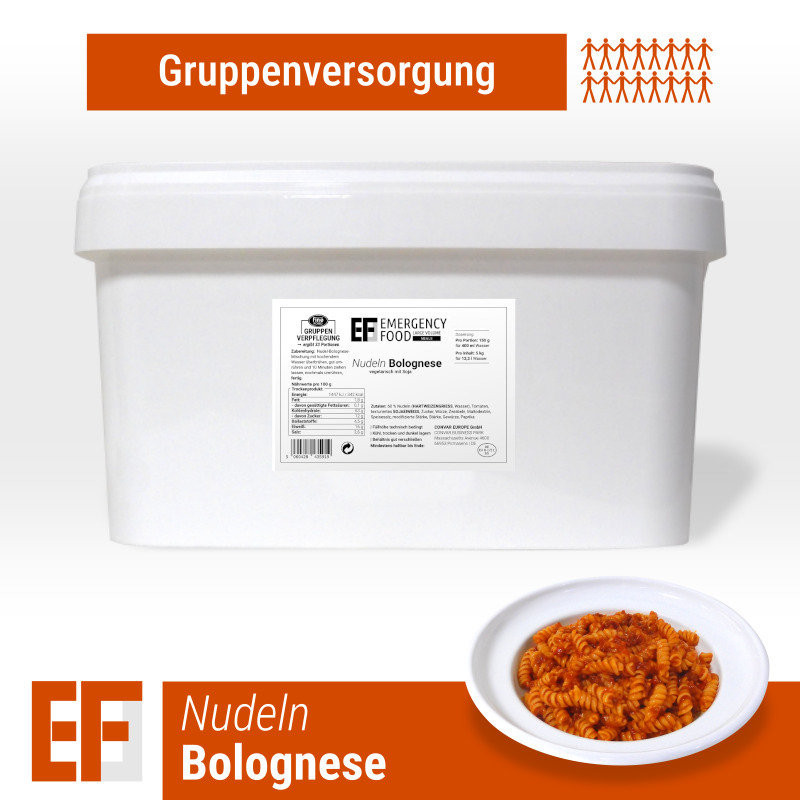 Convar Emergency Food | Pasta Bolognese | Frystorkad mat | Matranson | 3750g
