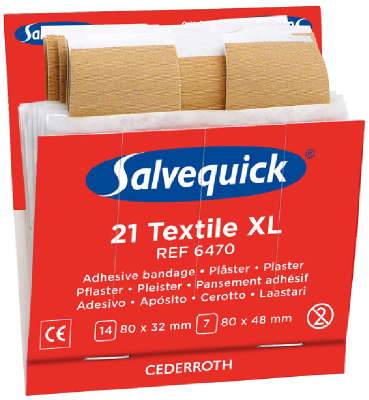 Cederroth Salvequick Textilplåster XL 126 st