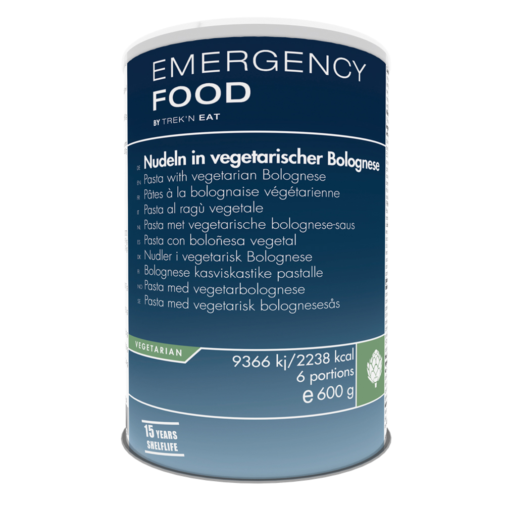 Emergency Food | Pasta with vegetarian Bolognese | Frystorkad mat | 600g