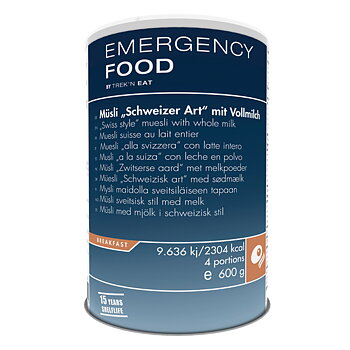 Emergency Food | Swiss Muesli with Milk| Frystorkad mat | 600g
