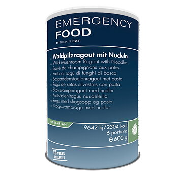 Emergency Food | Wild Mushroom Ragout with Noodles   | Frystorkad mat | 600g