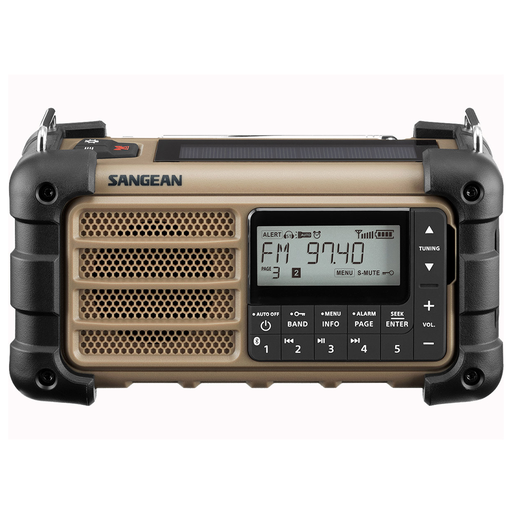 Vevradio Sangean MMR99 Desert Tan | Solceller | Powerbank 2600 mAh | Nödradio