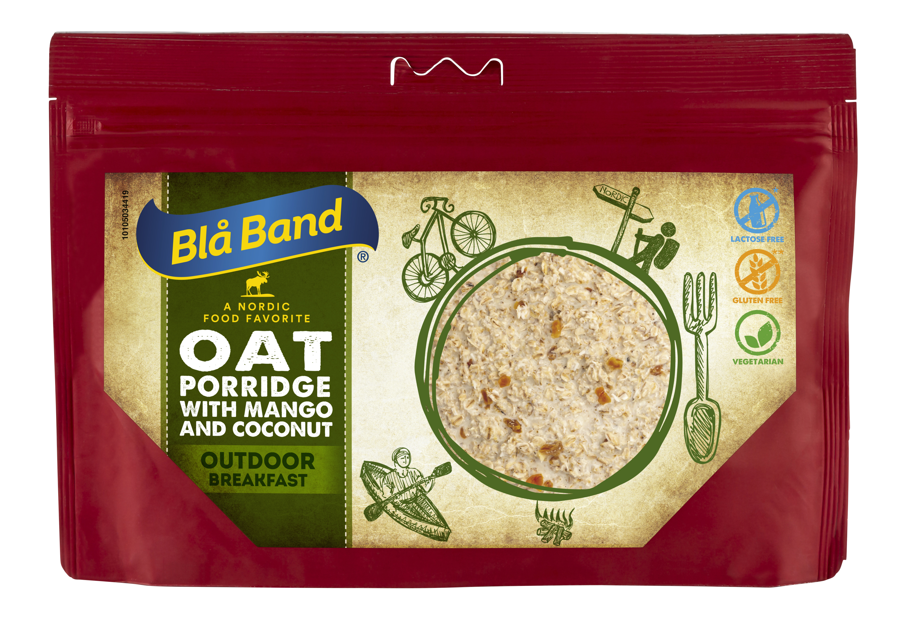 Blå Band | Oat porridge with mango & coconut | Frystorkad mat | 150g